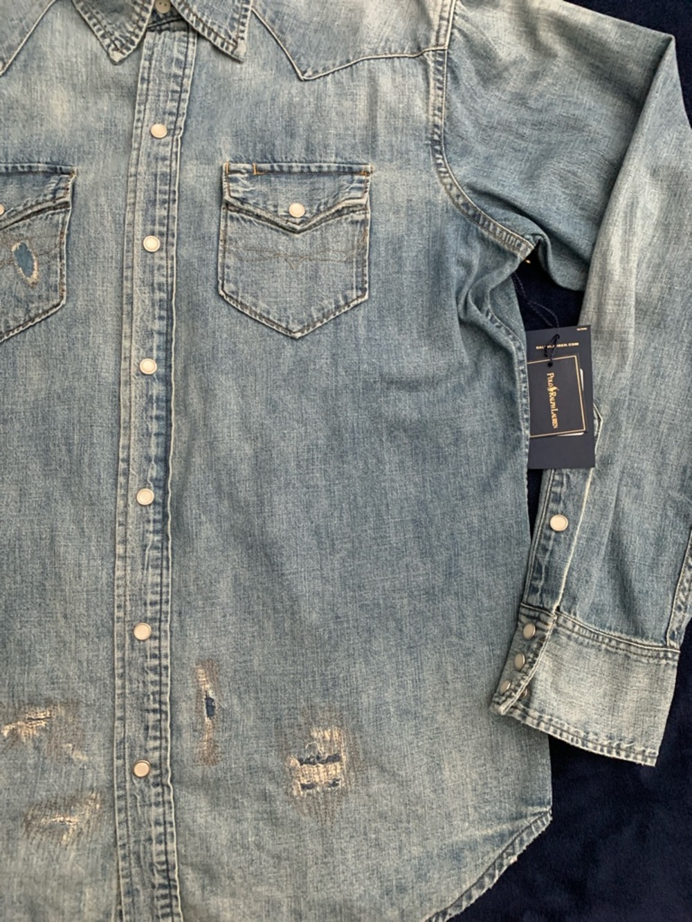 Polo Ralph Lauren Blue Denim Shirt - Picture 4 of 15